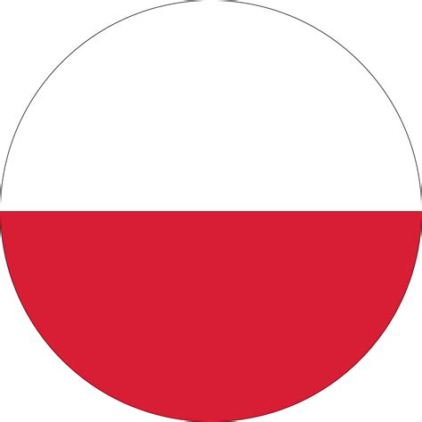 poland flag circle